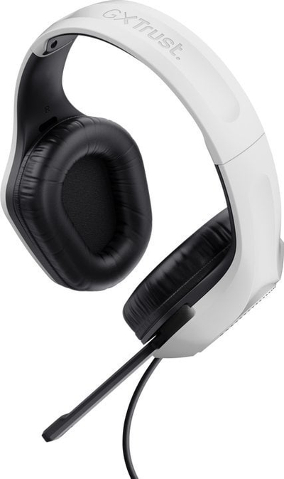 Kufje gaming Trust GXT 415X Zirox me kabllo, të bardha