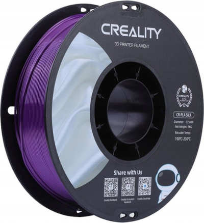 Filament 3D Creality Silk PLA, 1.75mm, saktësi +/-0.03mm, lejla me shkëlqim