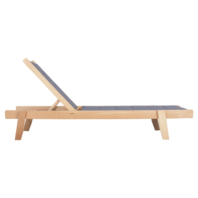 Karrige plazhi Milos prej hiri 204x65x31,5-92,5Hcm (HM10650.02), gri