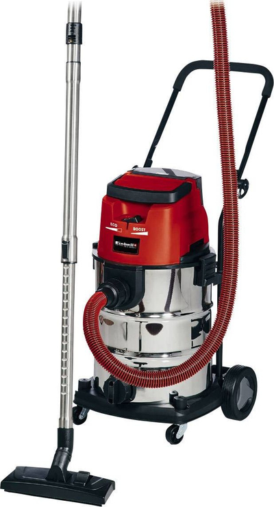 Fshesë industriale Einhell TE-VC 36/30 Li, 30L, pa kabllo, e kuqe