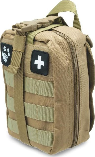 Çantë taktike Offlander Molle, paketë e parë ndihme, najlon i fortë, khaki