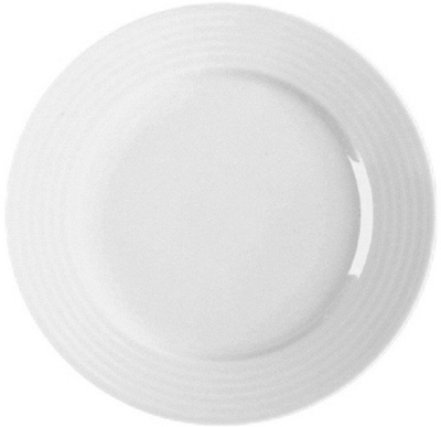 Pjatë e rrafshët RAK Porcelain Ivoris Rondo, 19 cm, porcelan, e bardhë