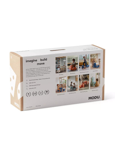 Set lodrash modulare MODU Dreamer, set startues i madh, mbi 25 forma ndërtimi, ngjyrë mente dhe jeshile
