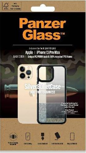 Mbrojtëse telefoni PanzerGlass ClearCase për iPhone 13 Pro Max, xham i temperuar, shtresë antibakteriale, Strawberry
