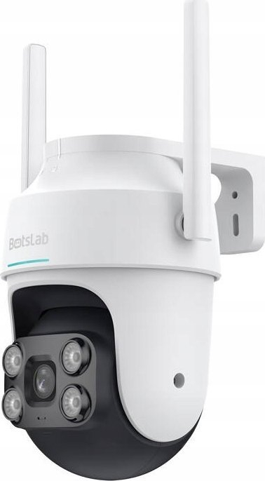 Kamerë sigurie Botslab 2.5K 4MP, Wi‑Fi, PTZ, vizion nate, IP66, e bardhë