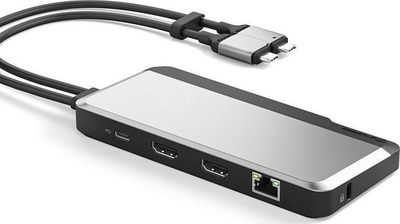 Dock USB C Alogic U2CSH SGR, 10 në 1, Power Delivery, gri