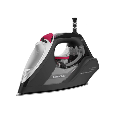 Hekur me avull Taurus Geyser Eco Easy 2800, 2800W, pllakë titanium, i zi