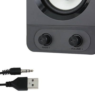 Altoparlantë kompjuteri Esperanza Soprano EGS107, sistem 2.1, ndriçim RGB LED, të zinj