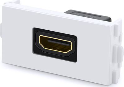 Panel HDMI Ugreen MM113, konektor drejt, për montim në mur, i bardhë