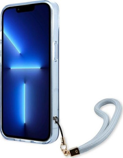 Futrollë telefoni Guess GUHCP13SHTSGSB, iPhone 13 mini 5.4\", transparente blu