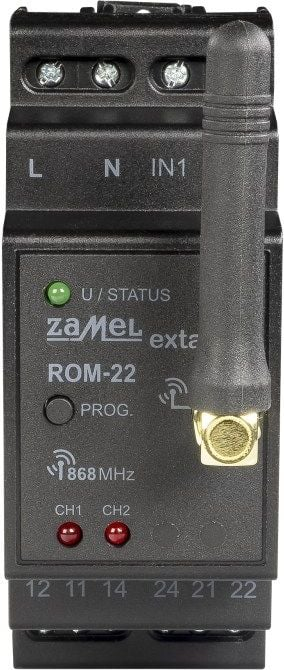Pranues radio modular Zamel ROM-22, 2 kanale, montim në shina DIN