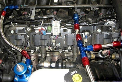 Lidhës alumini TurboWorks 150 AN10 PTFE, për tuba vaji, uji edhe karburanti