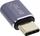 Adapter USB InLine USB4, USB Type-C mashkull–femër, alumin, gri