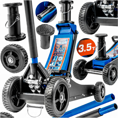 Krik hidraulik makine Forsage Trolley Off-road, 3.5T, 155-710mm, me rrota të mëdha