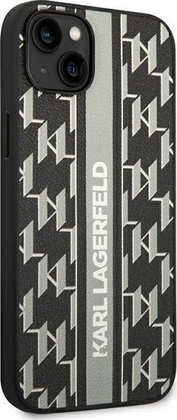 Kapak telefoni Karl Lagerfeld Monogram Stripe për iPhone 14 Plus 6.7", hardcase, gri