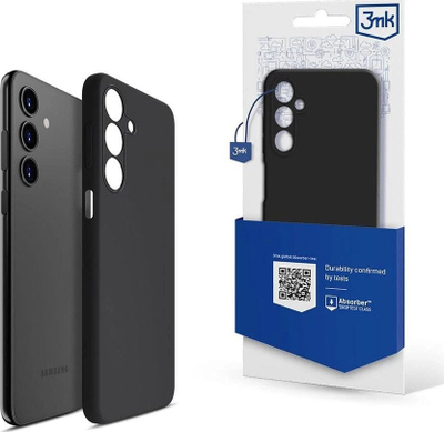 Kopertinë silikoni 3mk për Samsung Galaxy A25 5G, me mikrofibër, hidrofobike, e zezë