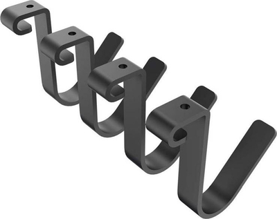 Grep garazhi Ergosolid SG12, set 4 copë, për biçikletë dhe rafte, i zi