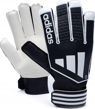 Doreza portieri adidas Tiro GL LGE Club HN5610, shkumë që kap mirë, mbyllje me Velcro, bardh e zezë