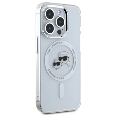 Mbrojtëse telefoni Karl Lagerfeld KLHMP15XHLSKCH, për iPhone 15 Pro Max 6.7", hardcase MagSafe, e bardhë