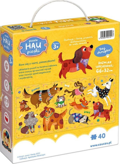 Puzzle Czuczu Hau Doggies, 40 pjesë, për fëmijë 3+, shumëngjyrësh