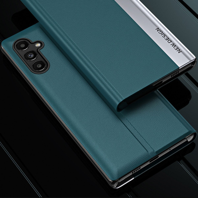 Këllëf libri Hurtel Sleep Case Pro për Samsung Galaxy S23, me stand, lëkurë eko, blu