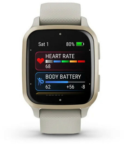 Orë e mençur GARMIN Venu Sq 2 Music Edition, Cream Gold/French Gray