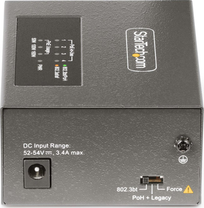 Injektor PoE StarTech Multi Gigabit, 4 porta 5GbE, 160W, gri