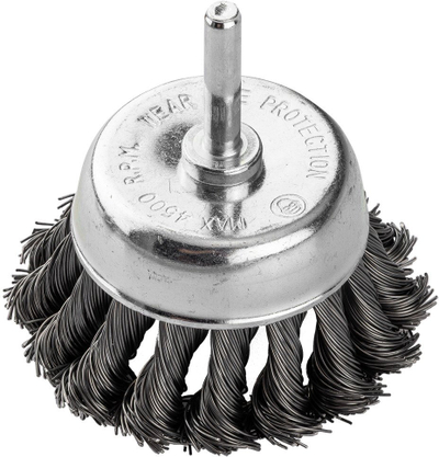 Furçë teli Graphite 75mm, tel çeliku i përdredhur, bosht 6mm