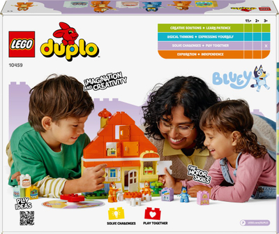 Set ndërtimi LEGO Duplo Bluey Family House 10459, 83 pjesë, lojë memorieje, shumëngjyrësh