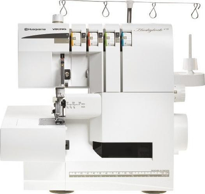 Makinë overlock Husqvarna Viking Huskylock S15, 4 fije, prerje me vetë, e bardhë