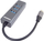 Hub USB PremiumCord 5G, Type C në 4x USB 3.2 Gen 1, i zi