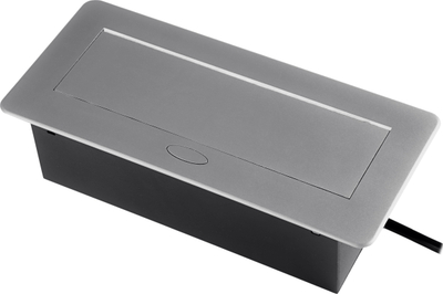 Prizë tavoline Spacetronik SPS-D24S V2, 2x Schuko, 2x USB, argjend me të zezë