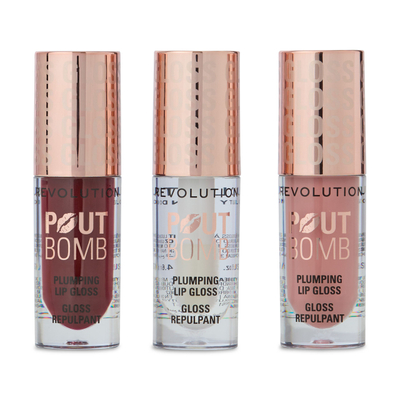 Revolution Pout Bomb Plumping Lip Gloss Trio - Gift Set