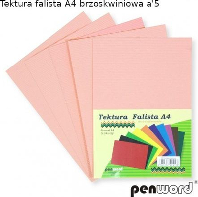 Karton i valëzuar Penword A4, paketë 5 copë, ngjyrë pjeshke