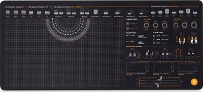 Mousepad gaming EK Quantum Dimensions L, sipërfaqe pëlhure, bazë gome, i zi
