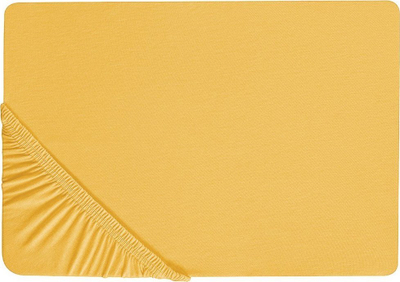 Çarçaf fitted BILAN JANBU, pambuk, 180 x 200 cm, mustard