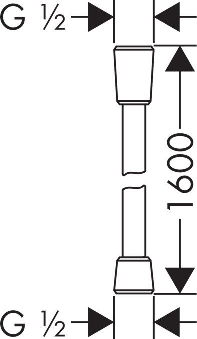 Gyp dushi Hansgrohe Comfortflex 28168000, 160cm, krom
