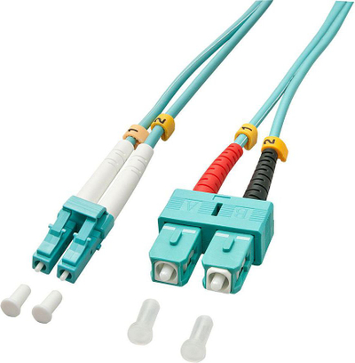 Kabllo optik Lindy LC SC OM3, multimode, 10m, jeshile