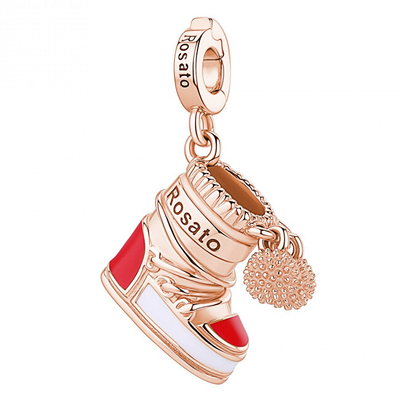 Varëse për qafore/byzylykë Rosato Moon Boot, ari rozë/e kuqe/bardhë