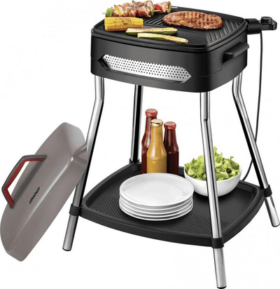 Grill Elektrik Unold 58580, 35x40 cm, i argjendtë 