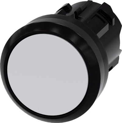 Buton komandimi Siemens 3SU1000-0AB60-0AA0, 22mm, vetkthu, i bardhë