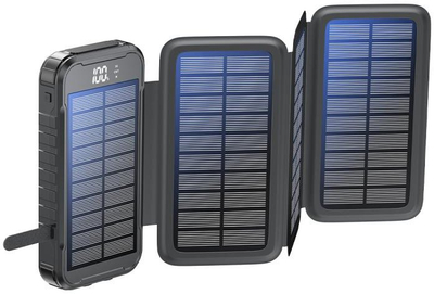 Надворешна батерија Боомподс Нејтрон Фолд Солар, 16000mAh, соларно полнење, црна
