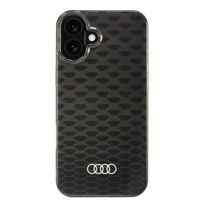 Kapak telefoni Audi IML Stitching Pattern MagSafe, për iPhone 16 Plus 6.7", TPU PC, i zi