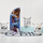 Shportë lodrash Sipo Foldable Toy Basket, 43L, pambuk, me makina, shumëngjyrëshe
