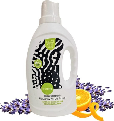 Xhel larës Klareko për të bardha, 1000 ml, aromë portokalli