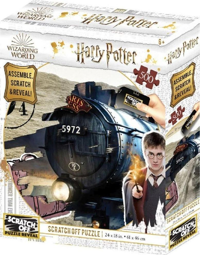 Puzzle Harry Potter Hogwarts Express, 500 copa, efekt gërvishtës, shumëngjyrësh