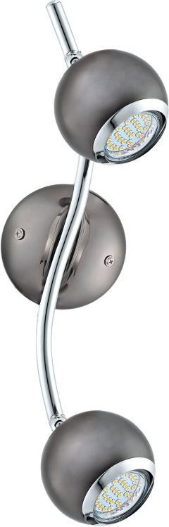Reflektor muri Eglo Bimeda 31006, 2 drita, GU10 LED, gri krom
