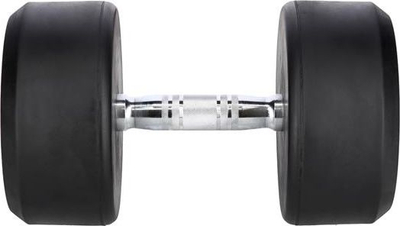 Shtangë dore HMS HG PRO e gomuar, 1 x 32.5 kg, i veshur me gomë, i zi