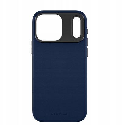 Mbulesë telefoni YAXO Leather Gear Slim Case për iPhone 17 Pro, MagSafe, lëkurë eko, blu