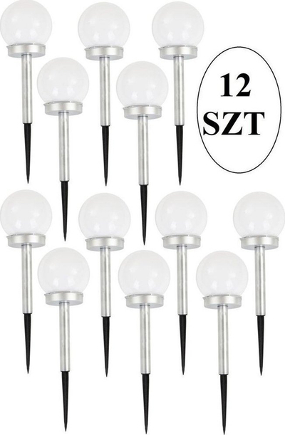 Set llambash diellore Milky Globe, 10x35cm, 12 copë, e bardhë